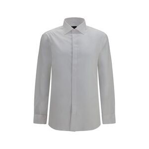 Giorgio Armani White Cotton Dress Men's Shirt